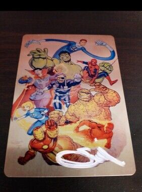 Stan lee and Super hero friends Metal card Signed by Sajad shah with COA